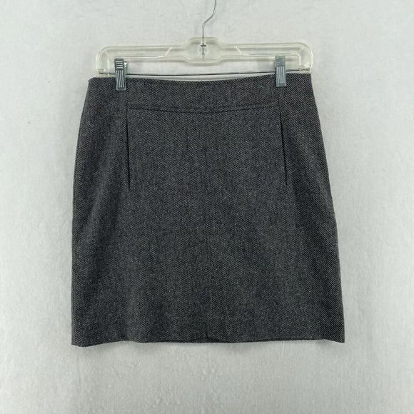 Banana Republic Pencil Mini Skirt Women's Sz 2 Gray Seamless Side Zipper Short - Picture 2 of 10